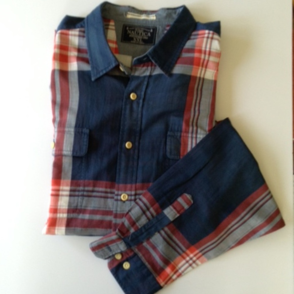 Nautica LS Two Pocket Shirt XXL